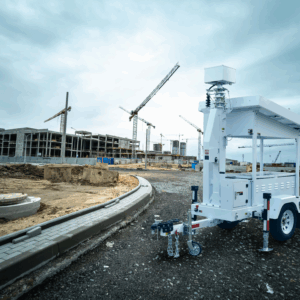 Mobile Surveillance Unit in construction setting