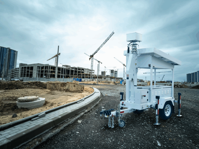 Mobile Surveillance Unit in construction setting